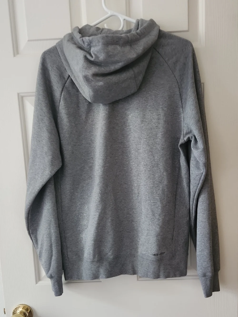 Jordan Gray Pullover Dri-fit Hoodie with Jumpman Logo & Side Pockets